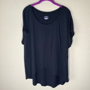 Lane Bryant SS Scoop Neck Tee 18/20 Black